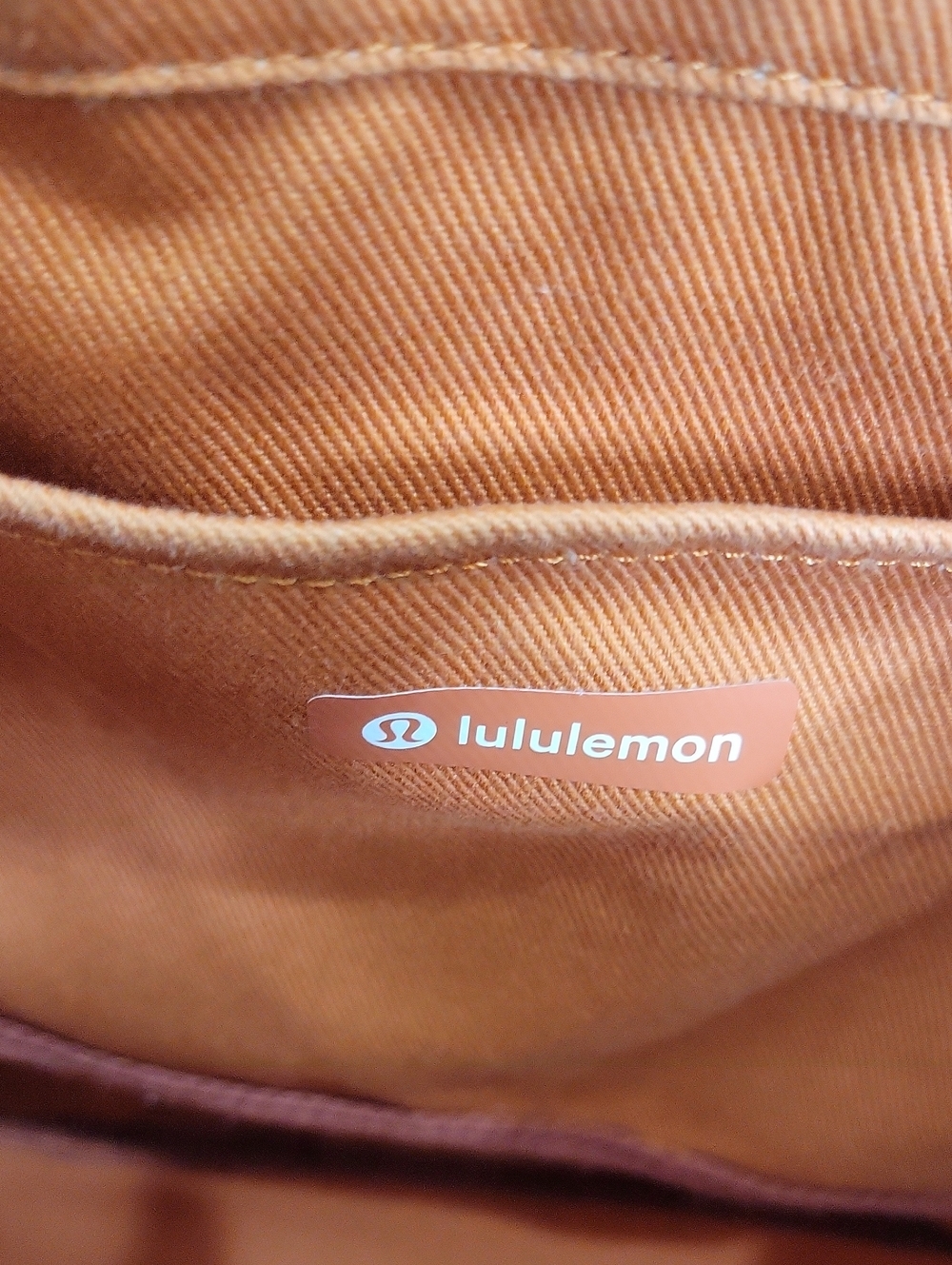 Lululemon Athletica Orange Daily Multi-Pocket Canvas Tote with Burgundy Trim - Picture 5 of 6
